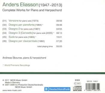 CD Anders Eliasson: Complete Works For Piano & Harpsichord 463953