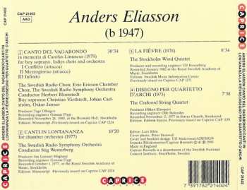 CD Anders Eliasson: Canto Del Vagabondo / Canti In Lontananza / La Fièvre / Disegno Per Quartetto D'Archi 439793