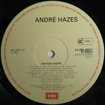 LP André Hazes: Gewoon André LTD | CLR 461362