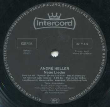 LP André Heller: Neue Lieder 527205