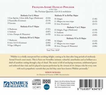 CD André I Danican Philidor: Six Parisian Quartets; L'Arte De La Modulation 112186