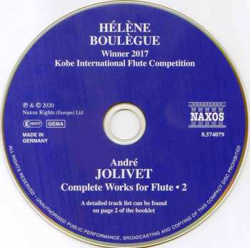 CD André Jolivet: Complete Works For Flute • 2 312039
