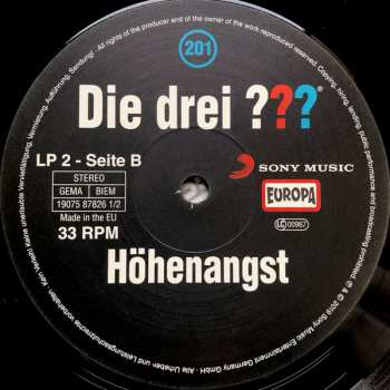 2LP André Minninger: Die Drei ??? 201 - Höhenangst  LTD 79662