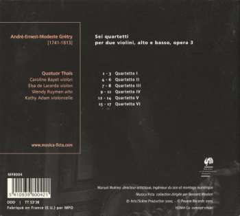 CD Andre Modeste Gretry: Sei Quartetti 330425