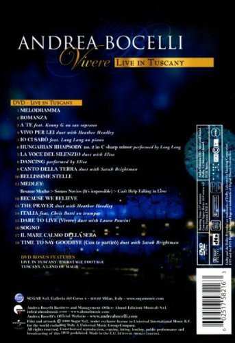 DVD Andrea Bocelli: Vivere: Live In Tuscany 39091
