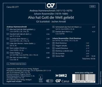 CD Andreas Hammerschmidt: Also Hat Gott Die Welt Geliebet 288504