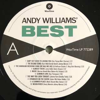 LP Andy Williams: Andy's Best LTD 60219