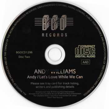 2CD Andy Williams: Christmas Present / The Other Side Of Me / Andy / Let’s Love While We Can 392542