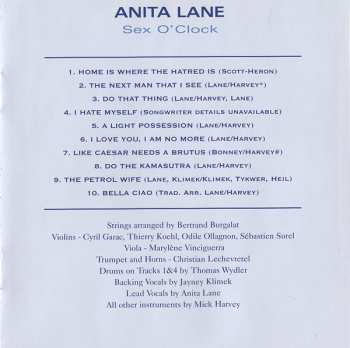 CD Anita Lane: Sex O'Clock