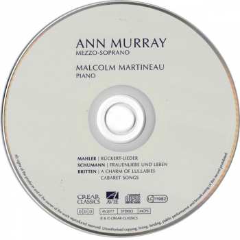 CD Ann Murray: Schumann • Mahler • Britten 403907