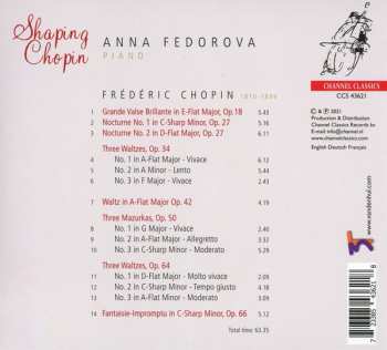 CD Anna Fedorova: Shaping Chopin: Waltzes, Mazurkas, Nocturnes 117990