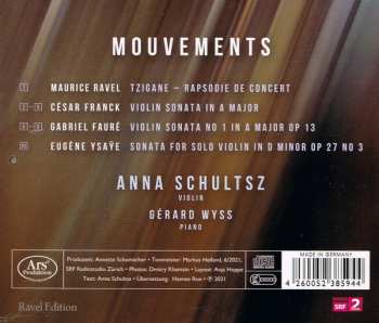 CD Anna Schultsz: Mouvements 439657