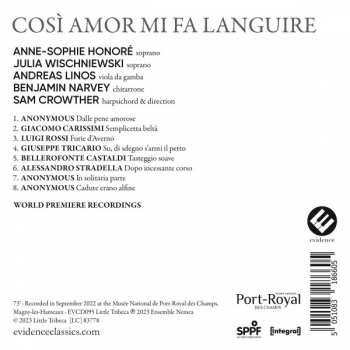 CD Anne-Sophie Honoré: Così Amor Mi Fa Languire 435309