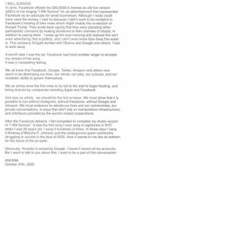 SP Anohni: I Will Survive