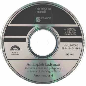 CD Anonymous 4: An English Ladymass (Medieval Chant And Polyphony) 296977