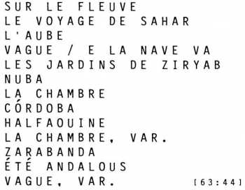 CD Anouar Brahem: Le Voyage De Sahar 273183