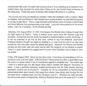 2CD Anthony Braxton: Ninetet (Yoshi's) 1997 Vol. 3
