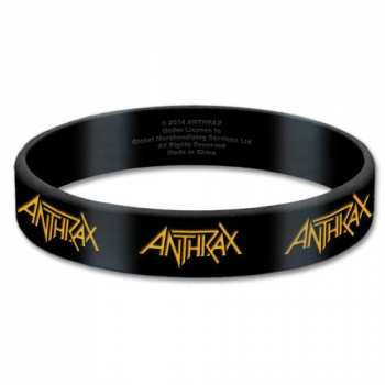 Merch Anthrax: Gumový Náramek Logo Anthrax