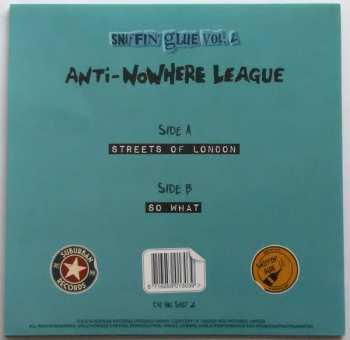 SP Anti-Nowhere League: Streets Of London / So What LTD | CLR 411003