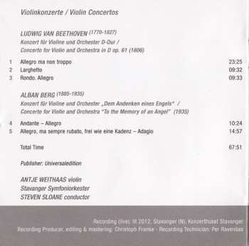 CD Antje Weithaas: Violin Concertos 531954