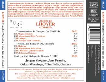 CD Antoine de Lhoyer: Complete Works For Guitar Trio And Quartet 325937