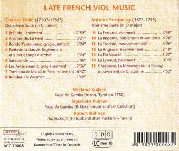CD Antoine Forqueray: Late French Viol Music 117447