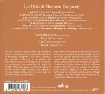 CD Antoine Forqueray: Les Défis de Mr. Forqueray = Mr Forqueray's Favourites 257021