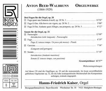 CD Anton Beer-Walbrunn: Orgelwerke 352658
