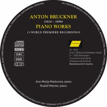 CD Anton Bruckner: Piano Works 373183