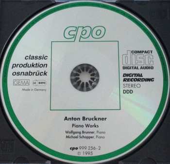 CD Anton Bruckner: Piano Works 123218