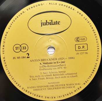 LP Anton Bruckner: Sinfonie Nr. 4 Es-Dur  „ Die Romantische“ 533900