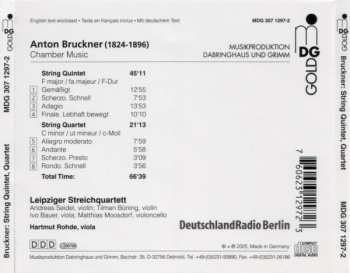 CD Anton Bruckner: String Quintet F Major, String Quartet C Minor