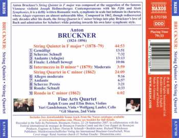 CD Anton Bruckner: String Quintet In F Major / String Quartet In C Minor