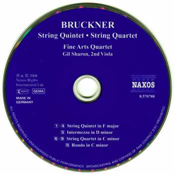 CD Anton Bruckner: String Quintet In F Major / String Quartet In C Minor 307710