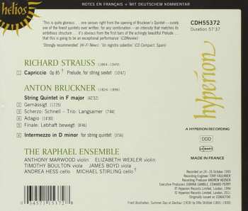 CD Anton Bruckner: String Quintet, Intermezzo, Prelude To 'Capriccio' 316435