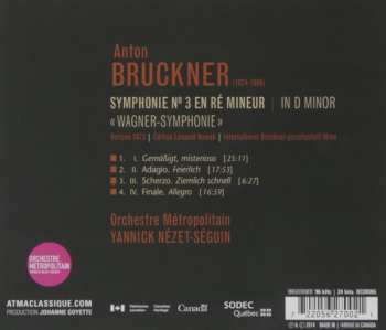 CD Anton Bruckner: Symphonie N° 3 En Ré Mineur «Wagner Symphonie» (Version Original, 1873) 445213