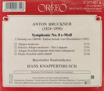 CD Anton Bruckner: Symphonie No.8 324713