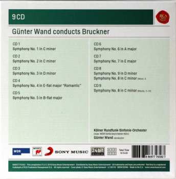 9CD/Box Set Anton Bruckner: Günter Wand Conducts Bruckner Symphonies Nos. 1 - 9