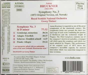 CD Anton Bruckner: Symphony No. 3 (1873 Original Version, Ed. Nowak) 441821