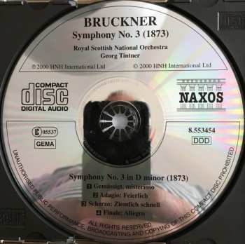 CD Anton Bruckner: Symphony No. 3 (1873 Original Version, Ed. Nowak) 441821