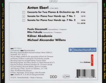 CD Anton Eberl: Concerto For Two Pianos & Orchestra Op. 45 / Sonatas For Piano Four Hands 117978