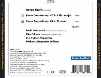 CD Anton Eberl: Piano Concertos Op. 32 & Op. 40 116647