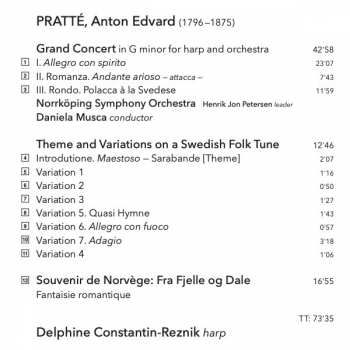 SACD Anton Edvard Pratté: Grand Concert For Harp And Orchestra / Theme And Variations On A Swedish Folk Tune / Souvenir de Norvège For Solo Harp 119165