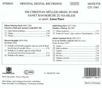 CD Anton Pauw: Die Christian-Müller-Orgel In Der Sankt Bavokirche Zu Haarlem / Es Spielt: Anton Pauw 460632