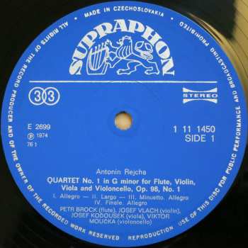 LP Anton Reicha: Flute Quartets 117480