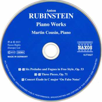 CD Anton Rubinstein: Piano Works 435968