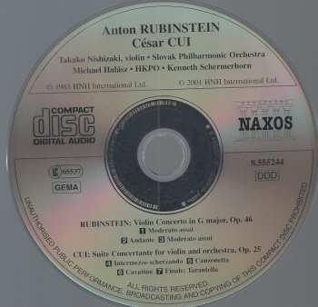 CD Anton Rubinstein: Violin Concerto In G Major, Op.46 294780