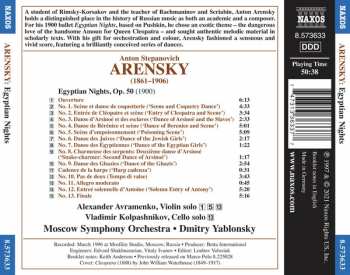 CD Anton Stepanovich Arensky: Egyptian Nights 122159