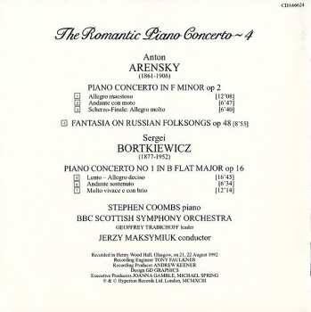 CD Anton Stepanovich Arensky: Piano Concerto In F Minor, Op 2; Fantasia On Russian Folksongs, Op 48 / Piano Concerto No 1 In B Flat, Op 16 148247