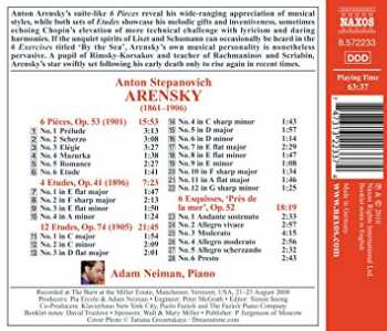 CD Anton Stepanovich Arensky: Piano Music 356627